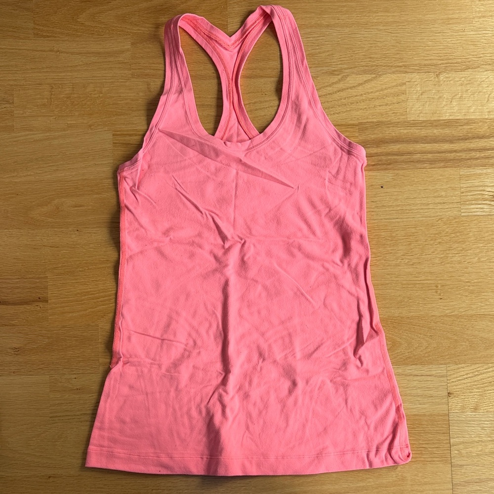 lululemon athletica Coral Pink Racerback Tank Top